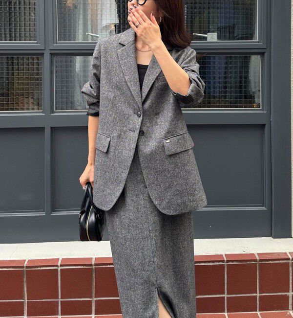 fredy emue「《セットアップ対応》ツィードオーバージャケット」|テーラードジャケット|