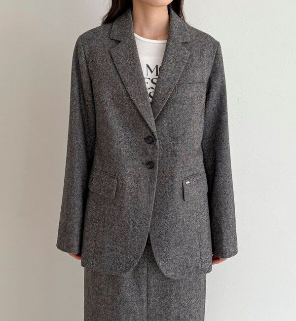 fredy emue「《セットアップ対応》ツィードオーバージャケット」|テーラードジャケット|