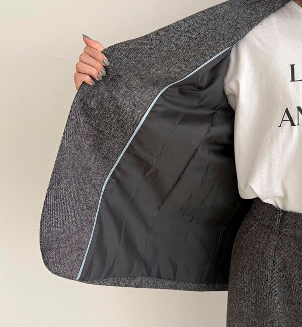 fredy emue「《セットアップ対応》ツィードオーバージャケット」|テーラードジャケット|