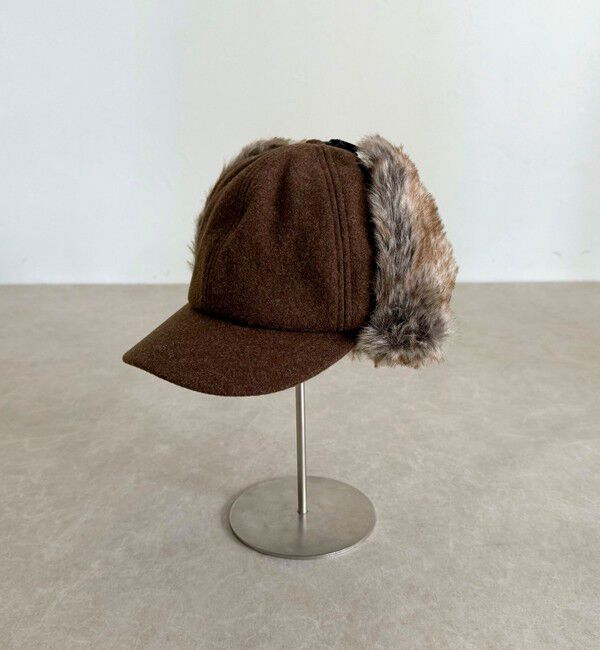fredy emue「ファーツイードフライトキャップ」|キャップ・キャスケット|