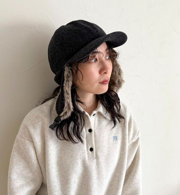 fredy emue「ファーツイードフライトキャップ」|キャップ・キャスケット|