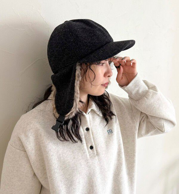 fredy emue「ファーツイードフライトキャップ」|キャップ・キャスケット|