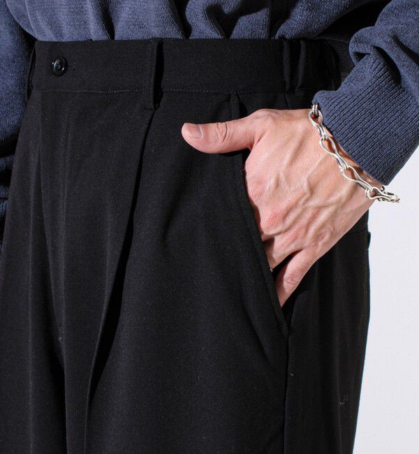 GLOSTER「【セットアップ対応】ウールライクワイドパンツ」|チノ|