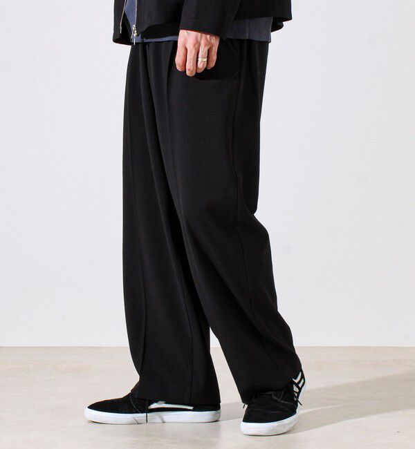 GLOSTER「【セットアップ対応】ウールライクワイドパンツ」|チノ|