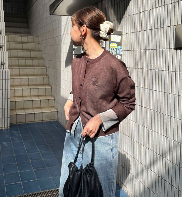 fredy emue「刺繍入りシアーニットカーディガン」|カーディガン|