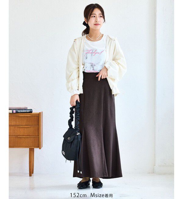 VIS「【美easy】ウーリッシュマーメイドスカート【セットアップ対応/洗える】」|スカート|