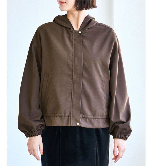 VIS「【WEB限定】バックフリルライトフードブルゾン」|ブルゾン・スタジャン|