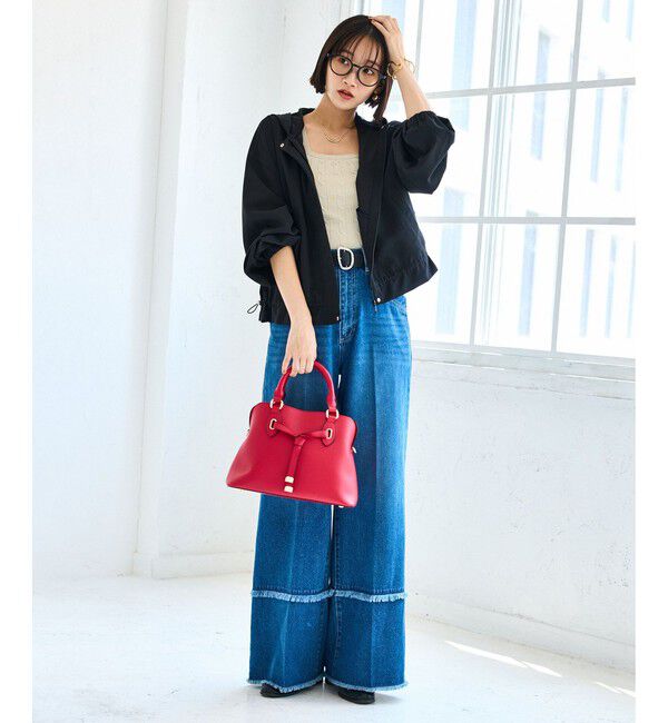 VIS「【WEB限定】バックフリルライトフードブルゾン」|ブルゾン・スタジャン|