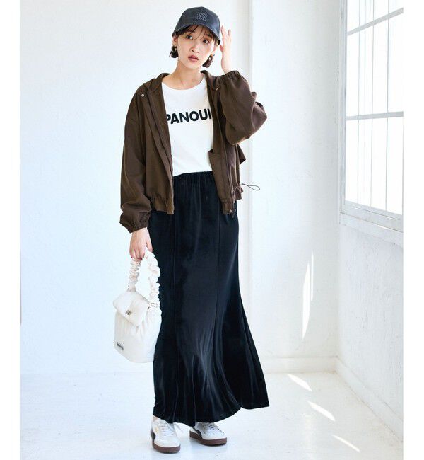 VIS「【WEB限定】バックフリルライトフードブルゾン」|ブルゾン・スタジャン|