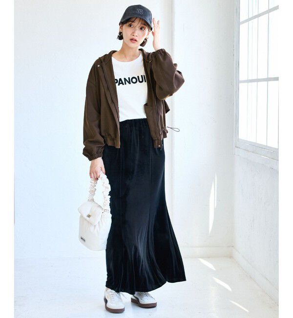 VIS「【WEB限定】バックフリルライトフードブルゾン」|ブルゾン・スタジャン|