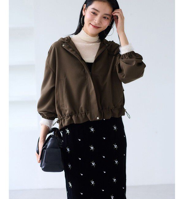 VIS「【WEB限定】バックフリルライトフードブルゾン」|ブルゾン・スタジャン|