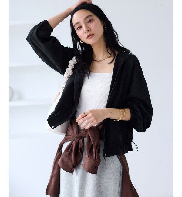 VIS「【WEB限定】バックフリルライトフードブルゾン」|ブルゾン・スタジャン|