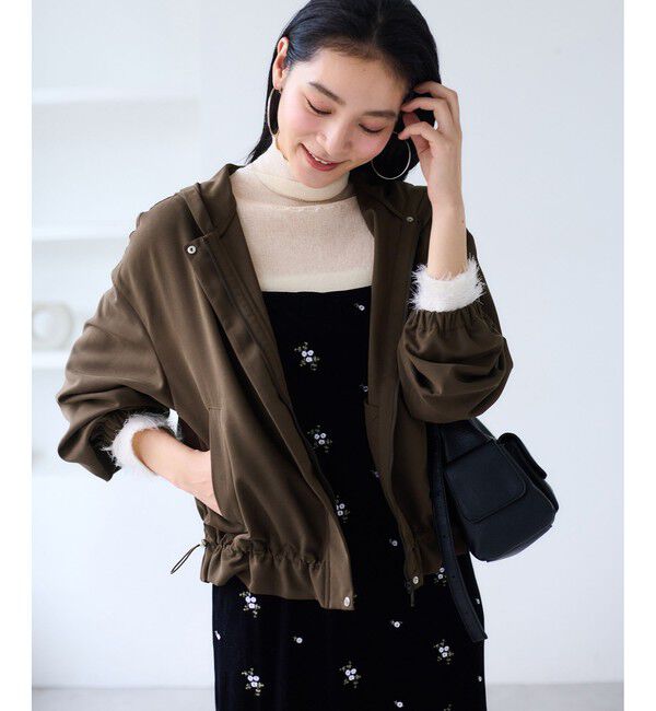 VIS「【WEB限定】バックフリルライトフードブルゾン」|ブルゾン・スタジャン|ブラウン(20)