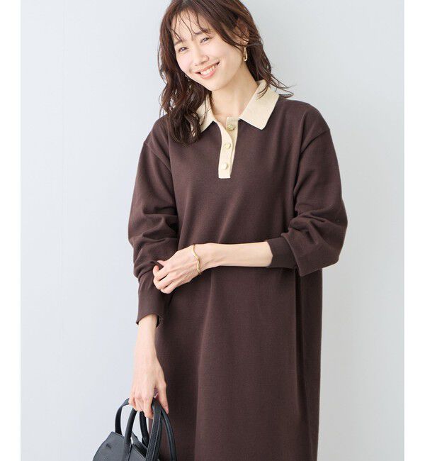 Rope&rsquo;Picnic「配色スキッパーニットワンピース」|ワンピース|