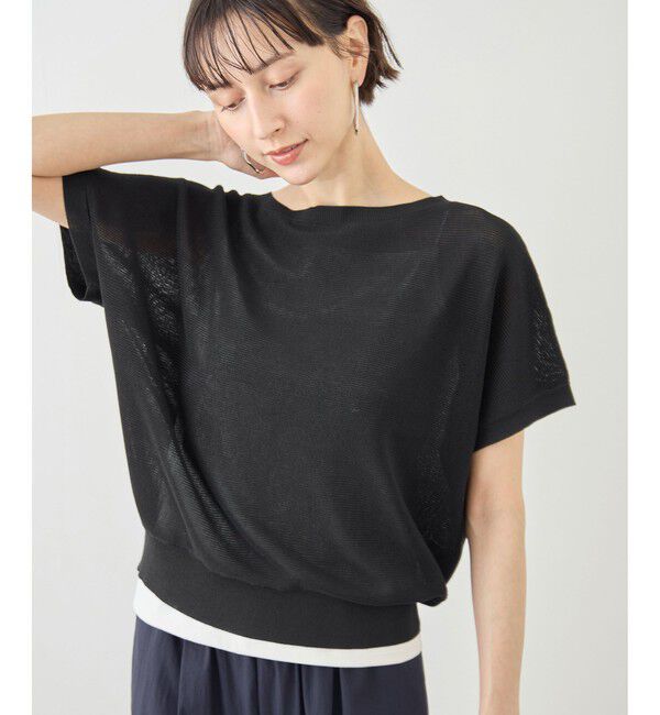 Rope&rsquo;Picnic「MIXヤーン片畦ドルマンニットプルオーバー」|ニット・セーター|