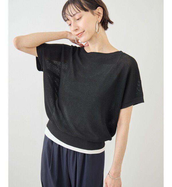 Rope&rsquo;Picnic「MIXヤーン片畦ドルマンニットプルオーバー」|ニット・セーター|