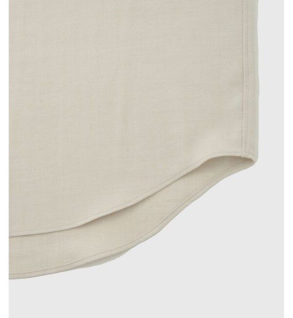 ADAM ET ROPE'「【WEB限定】リネンライク フロントタック スキッパーシャツ / 防シワ / ユニセックス」|シャツ・ブラウス|