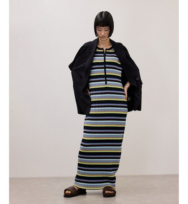 ADAM ET ROPE'「ランダムリブタンクワンピース」|ワンピース|