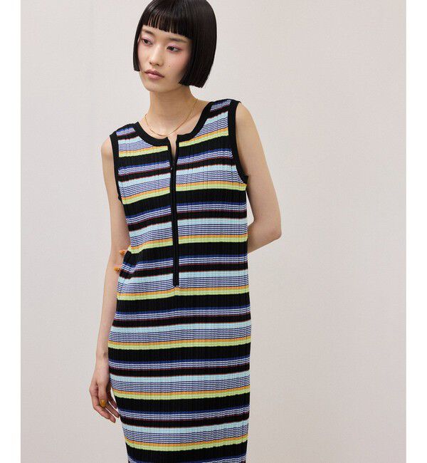 ADAM ET ROPE'「ランダムリブタンクワンピース」|ワンピース|