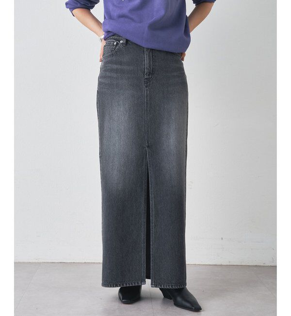  「デニムスリットスカート」|スカート|