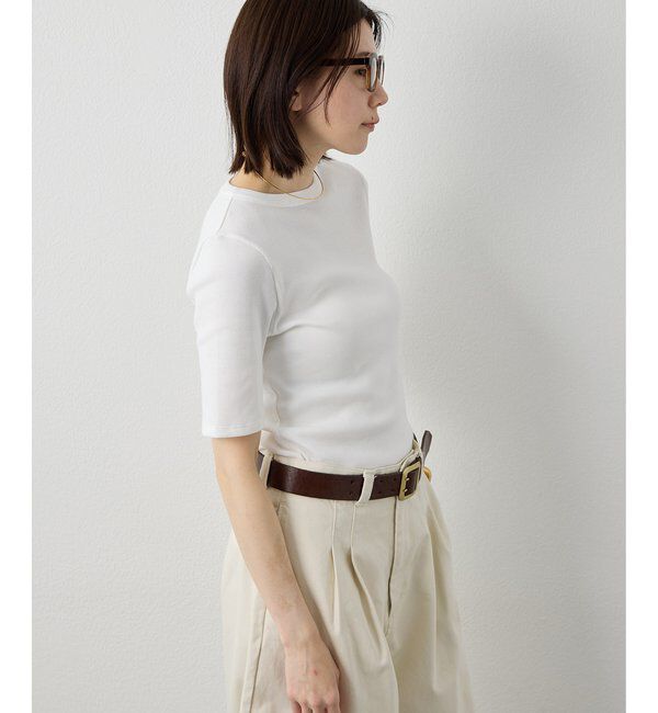  「半袖クルーネックテレコカットソー」|Tシャツ・カットソー|