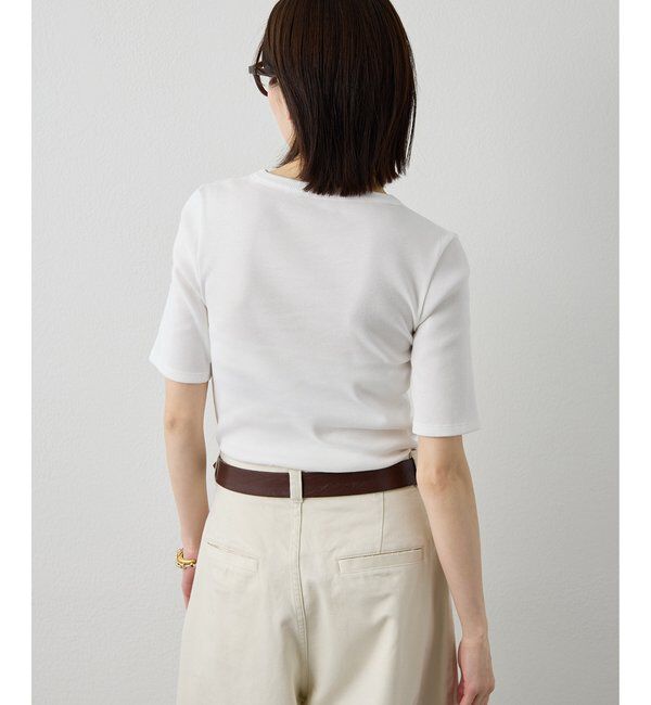  「半袖クルーネックテレコカットソー」|Tシャツ・カットソー|