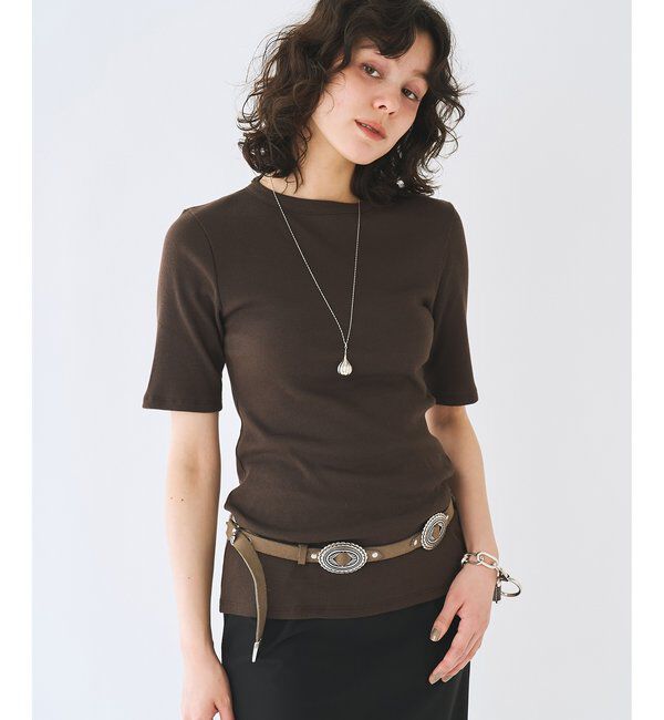  「半袖クルーネックテレコカットソー」|Tシャツ・カットソー|