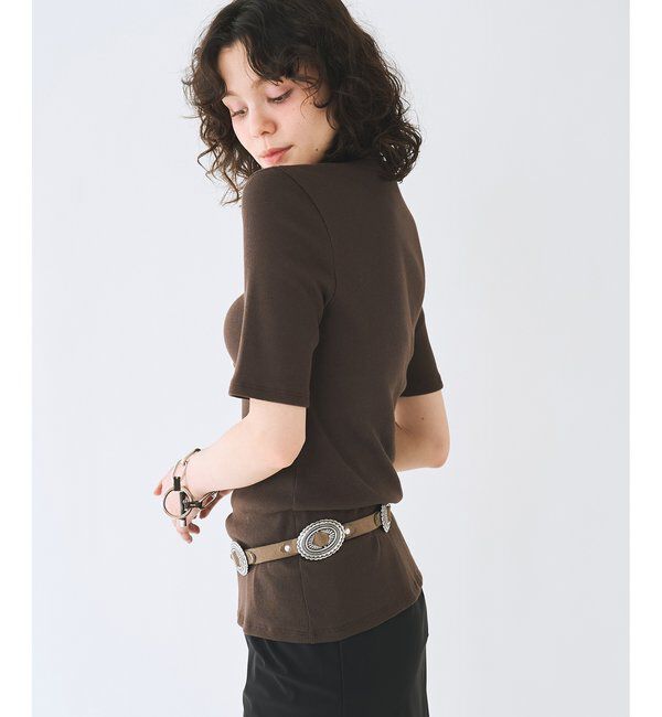  「半袖クルーネックテレコカットソー」|Tシャツ・カットソー|