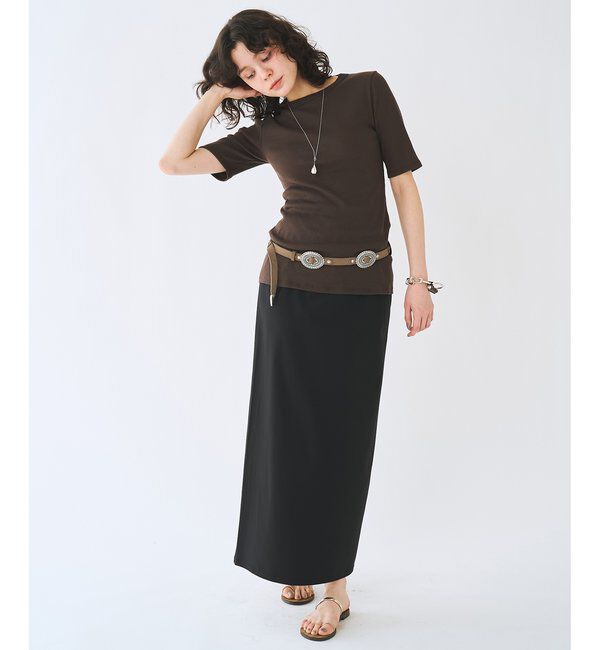  「半袖クルーネックテレコカットソー」|Tシャツ・カットソー|