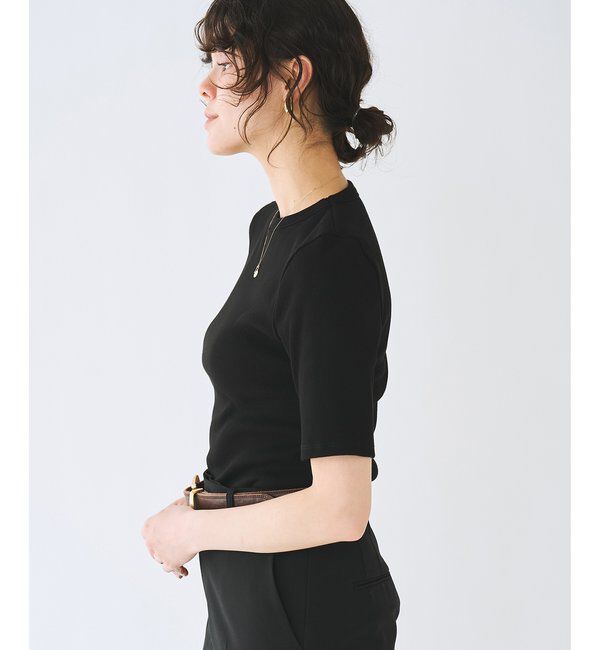  「半袖クルーネックテレコカットソー」|Tシャツ・カットソー|