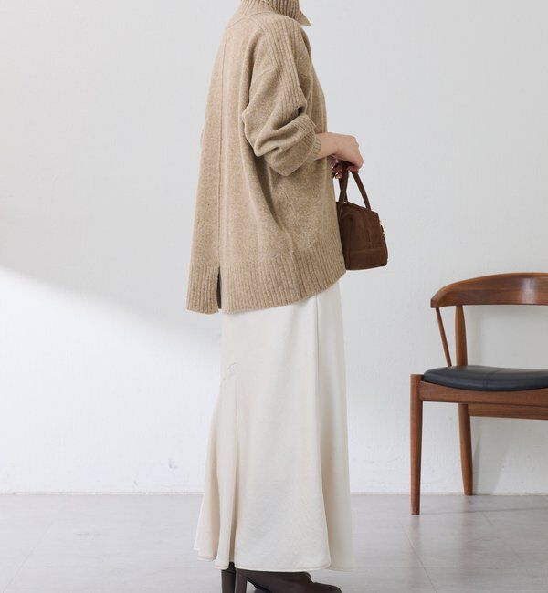  「ウール混スリットタートルニット」|ニット・セーター|