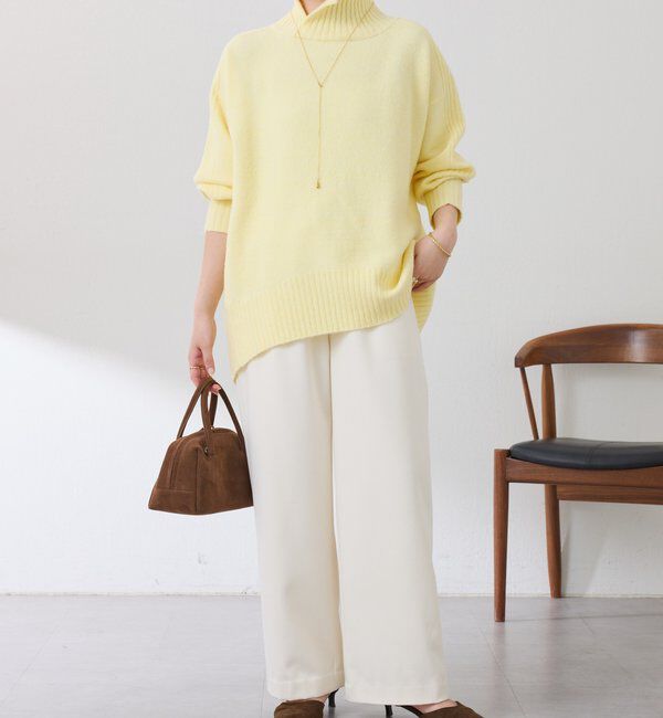 「ウール混スリットタートルニット」|ニット・セーター|