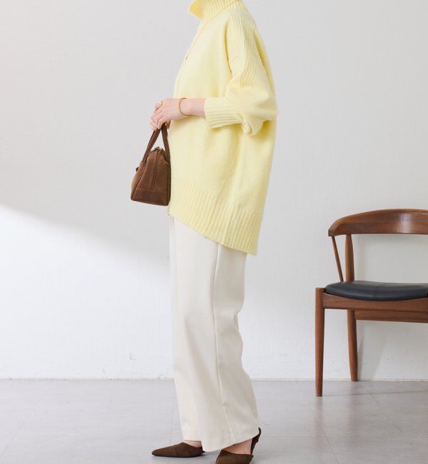  「ウール混スリットタートルニット」|ニット・セーター|