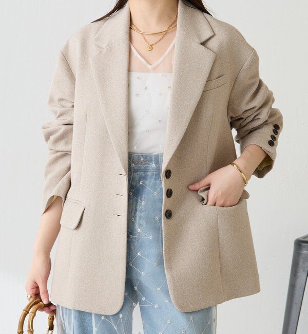  「ツイードオーバージャケット」|その他|ベージュ