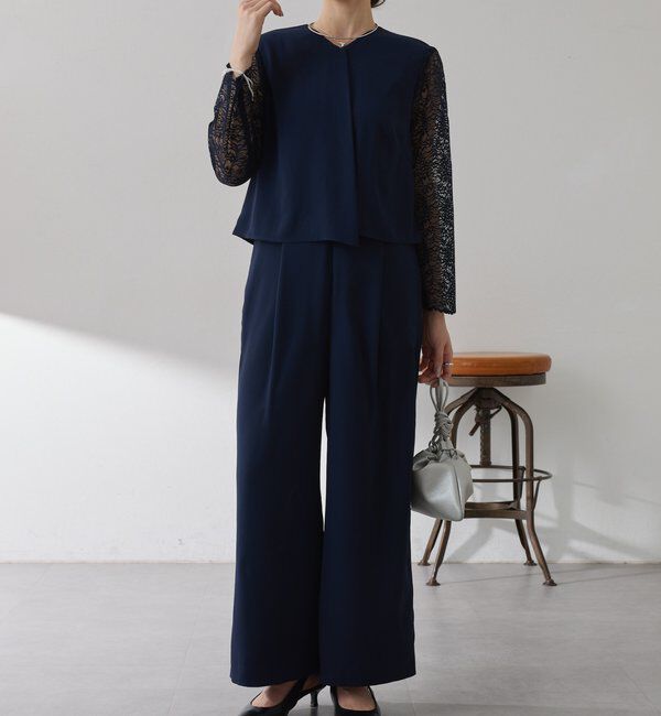  「【オケージョン】バックサテンジョーゼットールインワン」|ワンピース|