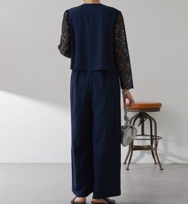  「【オケージョン】バックサテンジョーゼットールインワン」|ワンピース|