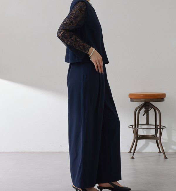  「【オケージョン】バックサテンジョーゼットールインワン」|ワンピース|