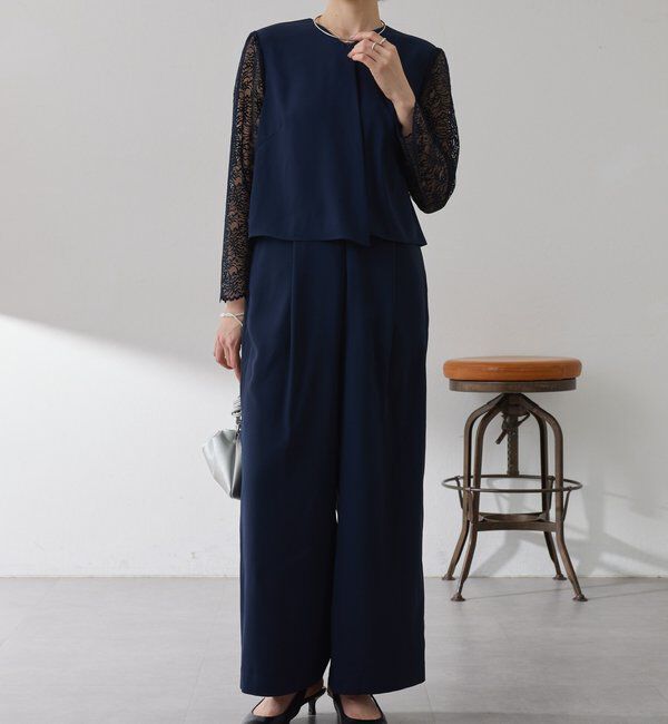  「【オケージョン】バックサテンジョーゼットールインワン」|ワンピース|