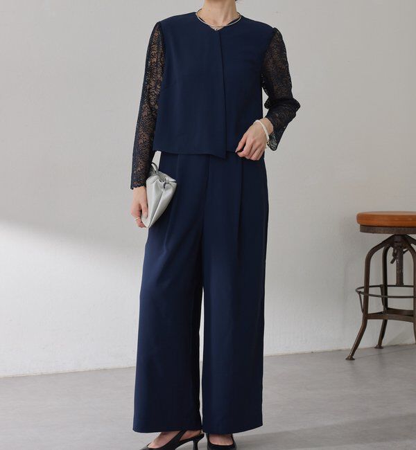  「【オケージョン】バックサテンジョーゼットールインワン」|ワンピース|