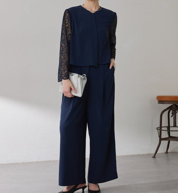  「【オケージョン】バックサテンジョーゼットールインワン」|ワンピース|