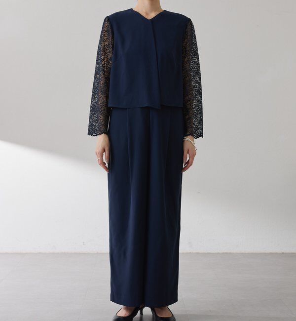  「【オケージョン】バックサテンジョーゼットールインワン」|ワンピース|