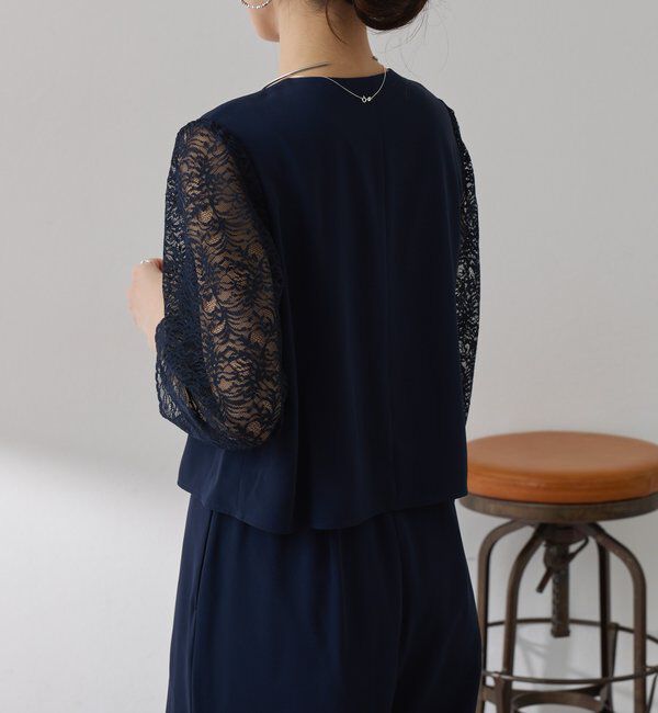  「【オケージョン】バックサテンジョーゼットールインワン」|ワンピース|