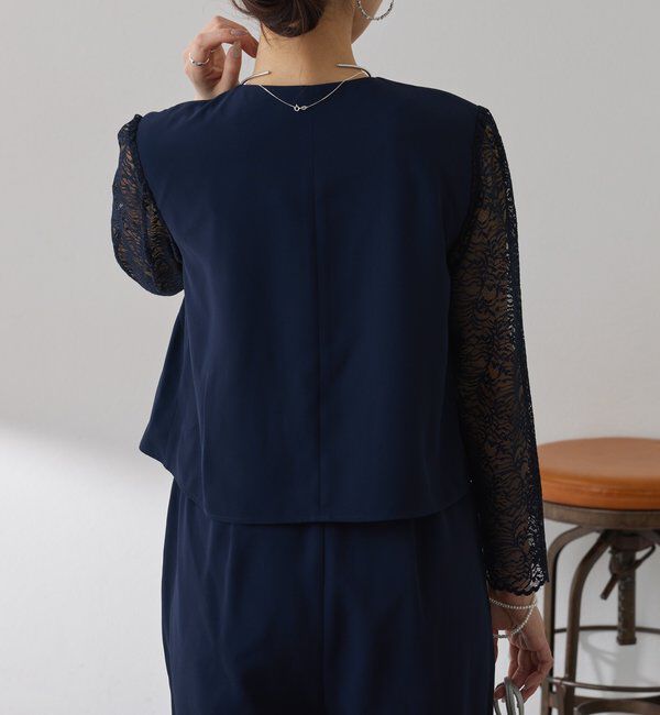  「【オケージョン】バックサテンジョーゼットールインワン」|ワンピース|