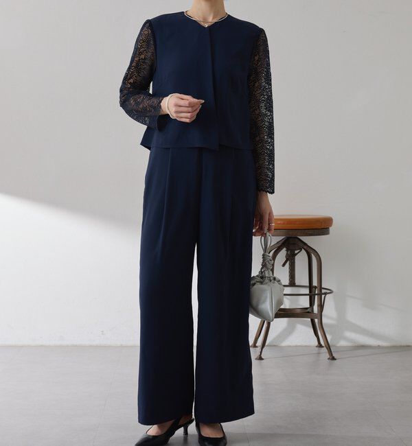  「【オケージョン】バックサテンジョーゼットールインワン」|ワンピース|