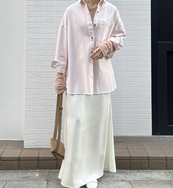  「【新色追加】ダメージデニムシャツ」|シャツ・ブラウス|