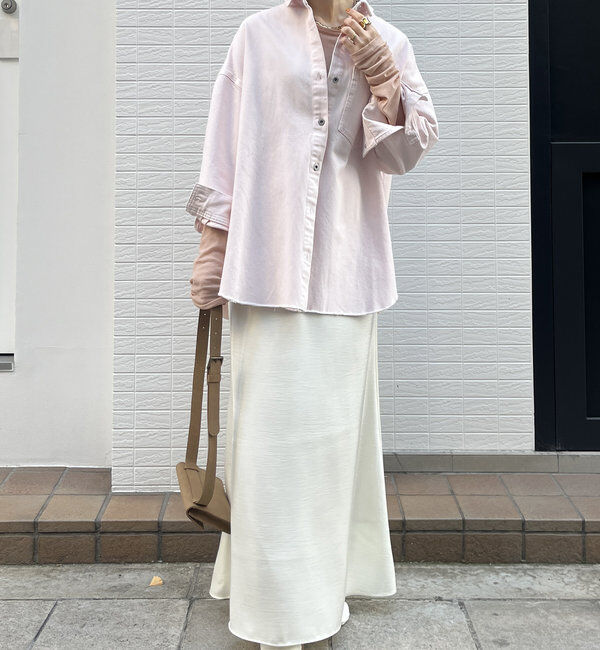  「【新色追加】ダメージデニムシャツ」|シャツ・ブラウス|