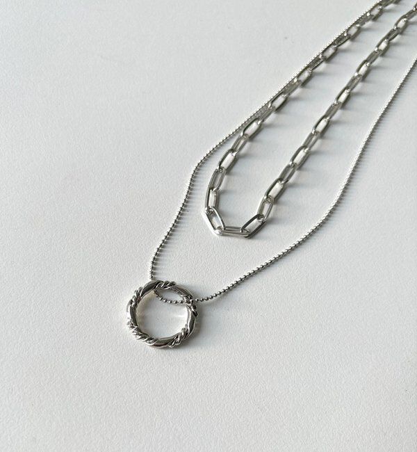  「デザインチェーンレイヤードネックレス」|ネックレス|