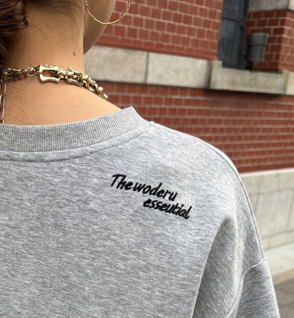  「【セットアップ可能】バックワンポイントロゴ刺繍プルオーバー」|Tシャツ・カットソー|