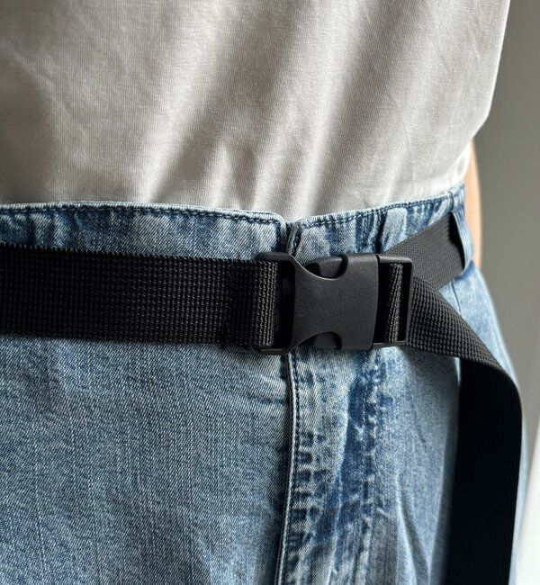  「ベルト付リヨセルデニムパンツ」|デニム|