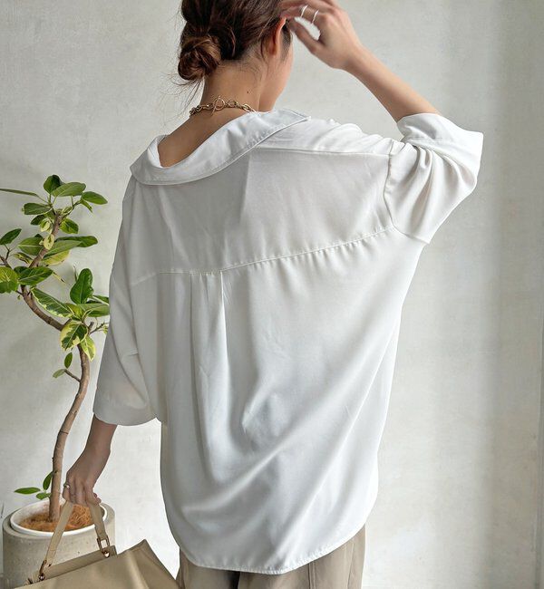  「【WEB限定】6分袖ドロストスキッパーシャツ」|シャツ・ブラウス|